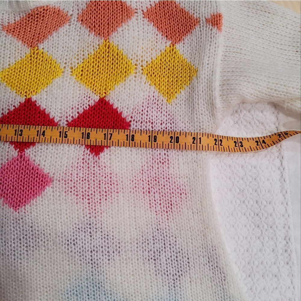 WildFox Rainbow Check Lennon Super Oversize Sweater Size S (Fit M,L) - Picture 11 of 11